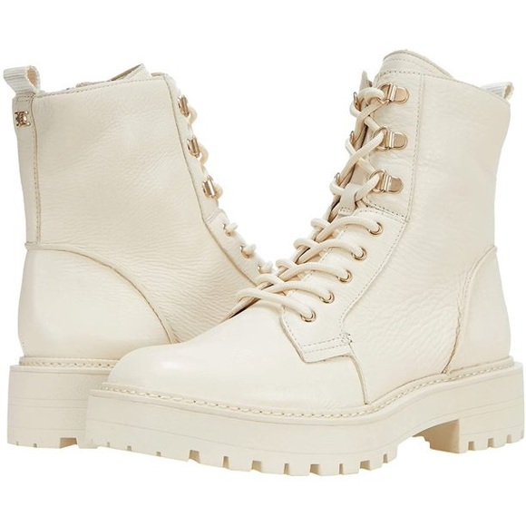 Sam Edelman Shoes - 🧡 Sam Edelman Lue Combat Boot Ivory Leather